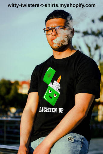 Stoners use Zippo lighters a lot and that means stoners like to light up, but also want people to lighten up as well. If you're a stoner that wants to send a double message, then wear this funny 420 lifestyle t-shirt and get other people to lighten up too.

Buy this funny 420 stoner t-shirt here:

https://witty-twisters-t-shirts.myshopify.com/products/lighten-up