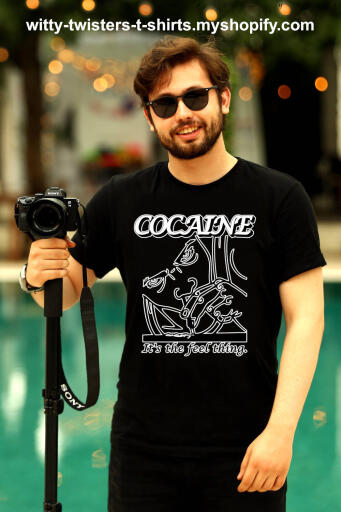 Coca-Cola's 'It's the Real Thing' was an advertising campaign in the '70s. This funny stoner t-shirt is about Cocaine though, and it's the feel thing that counts. If you didn't feel anything, why would you take it? This funny stoner t-shirt makes a great gift for any cokehead or college student that needs a helping hand.

Buy this funny stoner t-shirt for cocaine drug users here:

https://witty-twisters-t-shirts.myshopify.com/products/cocaine-its-the-feel-thing