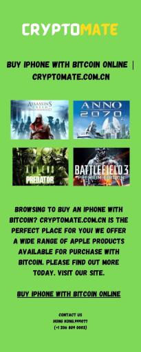 Browsing to buy an iPhone with Bitcoin? Cryptomate.com.cn is the perfect place for you! We offer a wide range of Apple products available for purchase with Bitcoin. Please find out more today. Visit our site.

https://cryptomate.com.cn/games