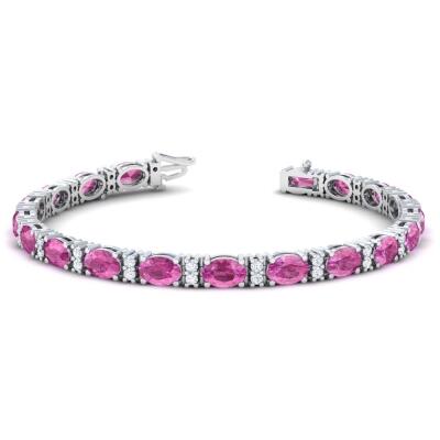 Stone Type:
Natural Diamond
# of Stones:
48
Total Weight:
0.48
Average Color:
F
Average Clarity :
VS2

Shop now - https://www.gemsny.com/bracelets/Pink-Sapphire-Oval-Diamond-Bracelet-BR149/?mid=34&is_raw_cast=1&diamond_type=&d=