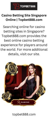 Searching online for casino betting sites in Singapore? Topbet888.com provides the best online casino betting experience for players around the world. For more additional details, visit our site.

https://topbet888.com/