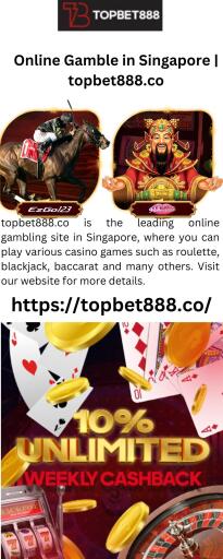 topbet888.co is the leading online gambling site in Singapore, where you can play various casino games such as roulette, blackjack, baccarat and many others. Visit our website for more details.

https://topbet888.co/