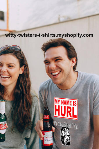 Remember the TV show My Name Is Earl? This parody t-shirt is for drinkers and says My Name Is Hurl and it's also what I do. If you're a drinker then you have also been a hurler at one point or another. Crack all your drinking friends up and warn them at the same time by wearing this funny TV show parody t-shirt every time you get drunk. A great gift for college students that hurl at a squirrel. Hey, it rhymes, doesn't it?

Buy this My Name Is Earl TV show funny parody t-shirt for heavy drinkers here:

https://witty-twisters-t-shirts.myshopify.com/products/my-name-is-hurl-its-also-what-i-do