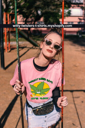 Wacky tobacky is marijuana and Wacky Weed could be its mascot. If you smoke weed and celebrate 4:20 daily, then wear this funny stoner t-shirt with a pot leaf that wants to be smoked at 4:20. Of course stoners smoke the buds, not the leaves, but you're stoned, so who cares?

Buy this funny smoking weed at 4:20 stoner t-shirt here:

https://witty-twisters-t-shirts.myshopify.com/products/wacky-weed-says-its-4-20