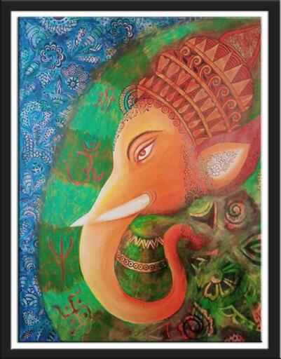 This exquisite handpainted Ganpati Ganesha paintings on acrylic sheet is a luxurious addition to your home decor. Measuring 8 inches by 10 inches, it features intricate details and rich colors that capture the essence of Lord Ganesha. Created by skilled artist Upasna Chauhan, this beautiful piece of art is sure to impress and enhance the beauty of any room.
Whether you are looking to add some traditional Indian art to your home or simply want to enhance the beauty of your decor, this painting is the perfect choice. So, bring home this beautiful Ganpati Ganesha painting today and experience the joy and beauty it brings to your life.
To see the original paintings visit - https://dirums.com/artworks/religious-devotional-paintings-artworks/ganesh-ganpati-paintings-wall-art