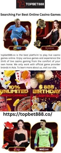 topbet888.co is the best platform to play live casino games online. Enjoy various games and experience the thrill of live casino gaming from the comfort of your own home. We only work with official game provider brands in Asia. To learn more about us, visit our site.

https://topbet888.co/