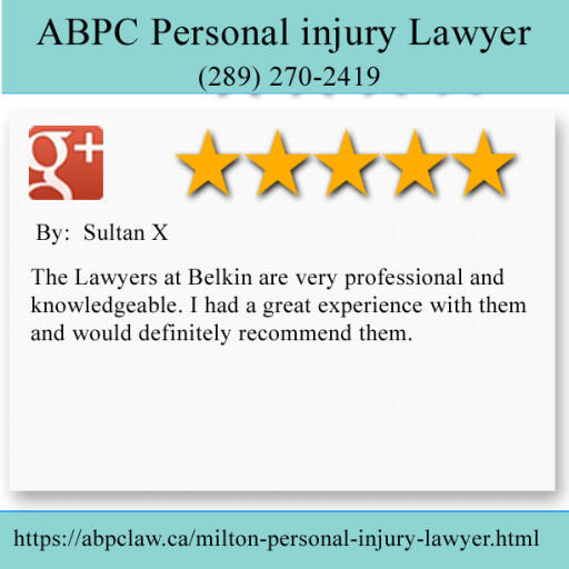 ABPC Personal Injury Lawyer
202-450 Bronte St S 
Milton, ON L9T 5B7
(289) 270-2419

https://abpclaw.ca/milton-personal-injury-lawyer.html
