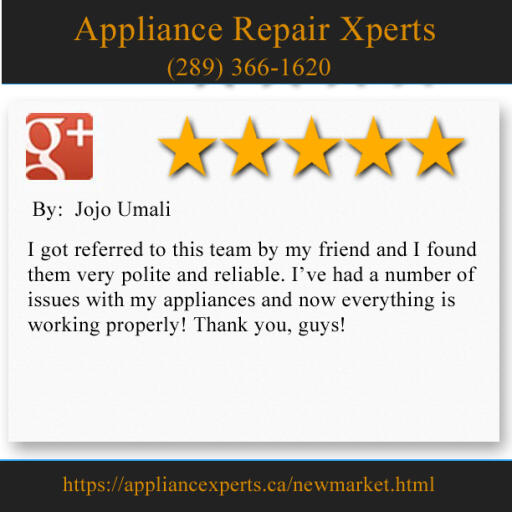 Appliance Repair Xperts
89 Patti McCulloch Way
Newmarket, ON L3X 3G1
(289) 366-1620

https://appliancexperts.ca/newmarket.html