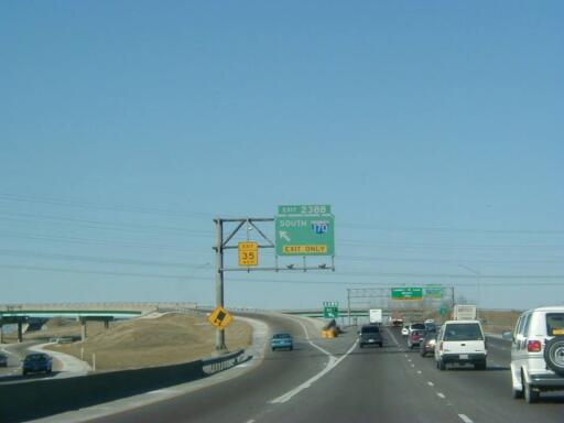 Interstate 70 West at Interstate 170 South exit - Berkeley, Missouri, 1999