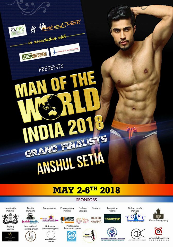 CANDIDATOS A MAN OF THE WORLD INDIA 2018 *FINAL 23 DE JUNIO * NWMLCS