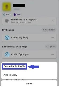 how-do-you-make-a-public-profile-on-snapchat