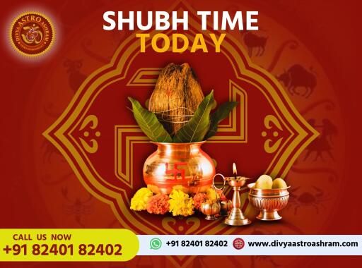 Maximize the benefits of your endeavors by identifying Shubh Time Today. Embrace auspicious moments for important decisions and actions, aligning your activities with the favorable cosmic energies.