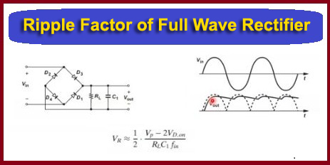 Ripple Factor in Full Wave Rectifier