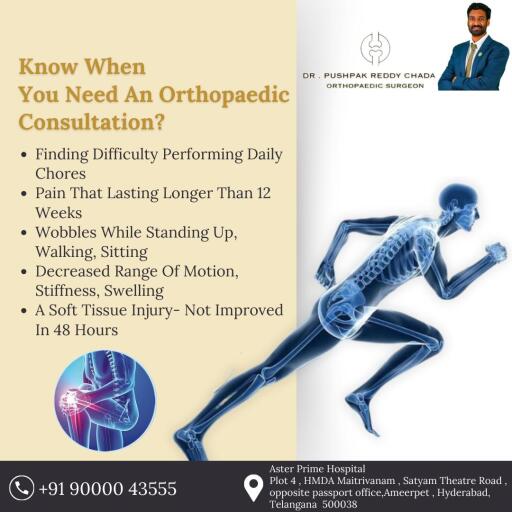 Discover unparalleled orthopedic care at the Best Orthopedic Clinic in Hyderabad, led by the renowned Dr. Pushpak Reddy Chada. With a commitment to excellence, Dr. Chada brings expertise and compassion to address a spectrum of orthopedic issues. From sports injuries to joint disorders, his personalized approach ensures tailored solutions for each patient. Experience cutting-edge treatments and a path to optimal musculoskeletal health under the trusted care of Dr. Pushpak Reddy Chada at the forefront of orthopedic excellence in Hyderabad.

https://drpushpakreddychada.com/