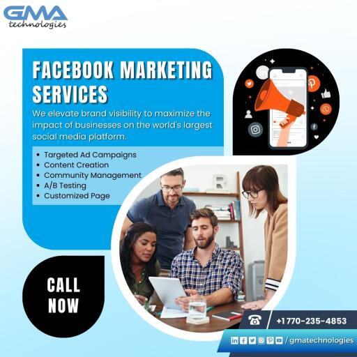 Strategic, engaging, and results-driven – that's what sets GMA Technology's Facebook Marketing Services apart! Maximize your impact on social media with our customized campaigns. Your success story begins with a click!
For More: https://www.gmatechnology.com/
Call Now : 1 770-235-4853
#SocialMediaStrategies #FacebookAdsMastery #DigitalEngagement #SocialMediaImpact #OnlineVisibility #FacebookMarketingExperts #DigitalBrandBoost #SocialMediaSuccess #BrandAwareness #DigitalAdvertising #gmatechnology