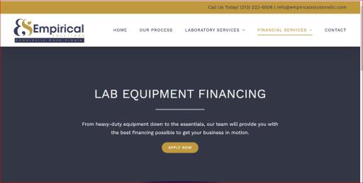 Lab Equipment Financing - Leave it to our world-class finance experts to help you with equipment financing. We will provide you with maximum value for every penny you spend. 

Empirical Solutions offers world-class solutions to meet the need of every cannabis laboratory. We bring professionalism to your fingertips by providing you with the latest and most groundbreaking methodologies the scientific industry has to offer within the realm of cannabis.

#Heavymetaltesting #Potencytesting #Residualsolvents #Mycotoxinstesting #Molecularspectroscopy #Liquidchromatographymassspectrometry #Pesticidestesting #homogeneitytest #terpeneextraction #residualsolventtesting #mycotoxinsmold

Read More:- https://www.empiricalsolutionsllc.com/financial-service/financing/lab-equipment-financing/