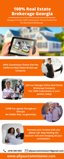 Want to keep 100 % commission in your pocket. Then Yes you have the solution Curb which gives the best online real estate brokerage in Georgia. We have highly qualified staff and give you exactly the same services as a real estate agency so Visit Curb.https://www.allyourcommission.com/