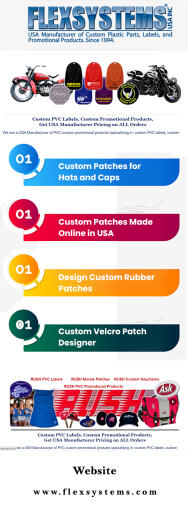 Keep the standard and uniqueness of your products above all by counting on custom Velcro patch designer from Flex Systems. We are the only USA manufacturer to make the custom 3D PVC promotional items and we offer quick turn times and low minimums. Along with it, we manufacture custom keychains, promotional PVC labels for event polo shirts. To know more about us please visit at: https://www.flexsystems.com/