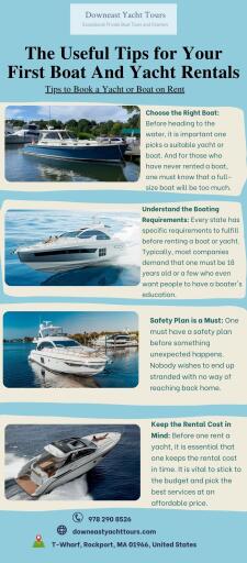 Check Out the Useful Tips For Your First Boat and Yacht Rentals
Description: Cruising the waters and hanging out on a boat with friends sounds like a great plan. But, many people who have no clue how to rent a boat or yacht can go through the information shared below and rent the same at a reasonable price. Further, for those planning to head out in the waters for the first time, there are multiple things that one must consider. So, to help out the newcomers, here are the few tips that one can consider while confirming yacht and boat rental to make the most out of the experience.
Website: http://downeastyachttours.com/