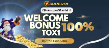 SUPER59 Situs Slot Aman dan Terpercaya menyediakan BONUS 100% dengan TO 1X