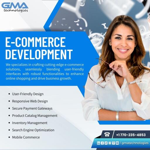 Shape the future of your online business with GMA Technology's e-commerce development prowess. 