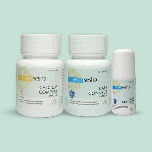 Apart from only reducing pain, Care Connect Pain Relief Capsule & Oil + Calcium Complex Capsules also help to keep your bones and joints healthy. The all-natural elements in this special product may help strengthen bones and reduce pain. Among them were Pain Relief Oil, Pain Relief Capsules, and Calcium Complex Capsules.